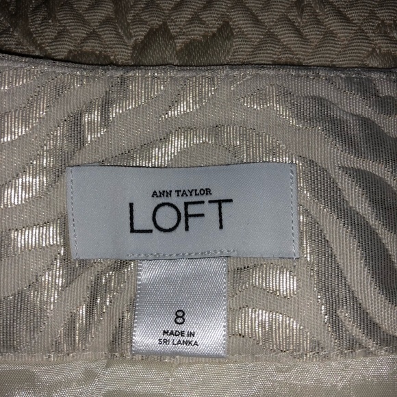 The Loft cream & silvery gold zebra print skirt - Picture 2 of 6